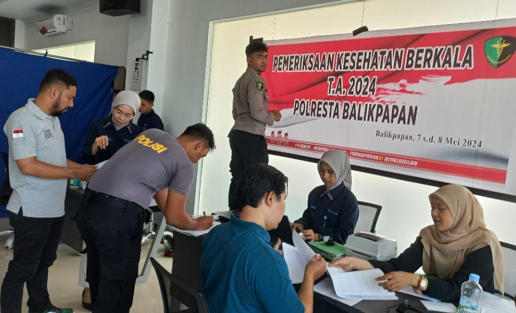 Pemeriksaan Kesehatan Berkala Tahun 2024 di Polresta Balikpapan bpp
