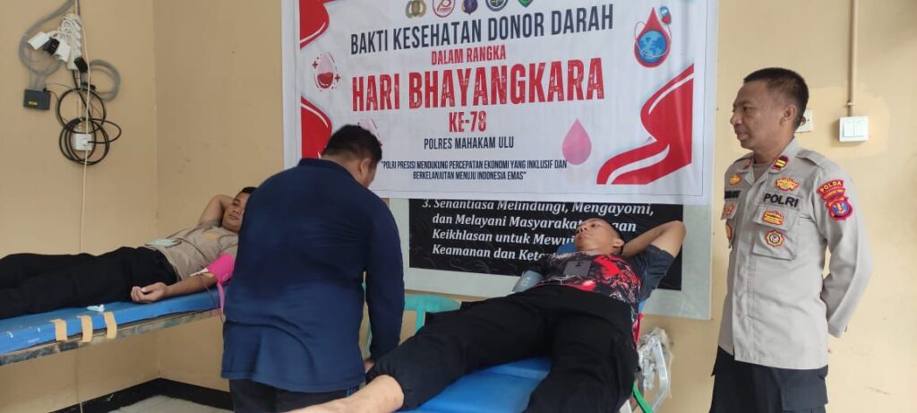 HUT Bhayangkara Ke-78, Polres Mahakam Ulu Gelar Kegiatan Baktikes Donor Darah WhatsApp Image 2024 06 27 at 14.44.57 1