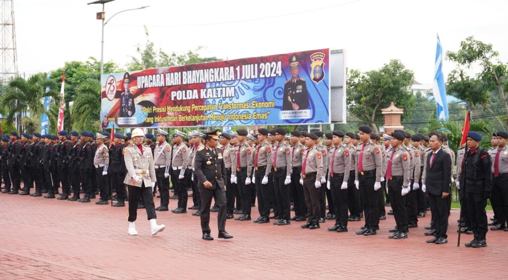 Peringati Hari Bhayangkara ke-78, Polda Kaltim Gelar Upacara dan Syukuran kapolda