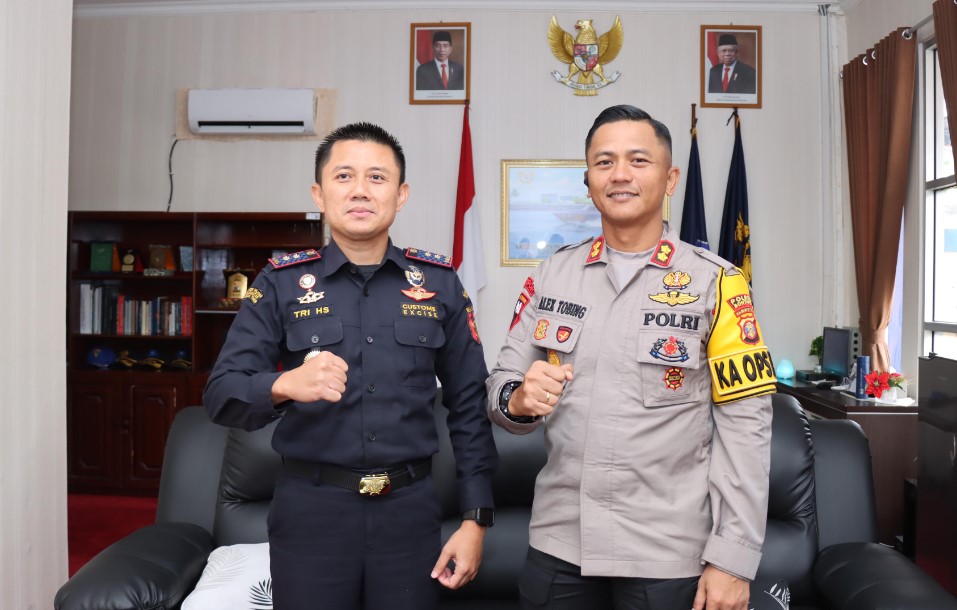 Perkuat Solidaritas, Kapolres Silaturahmi Dengan Kepala Kantor Bea Cukai Bontang btg