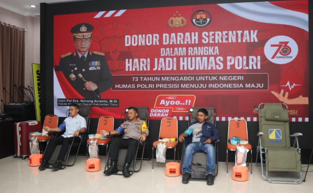 Polres Bontang Gelar Donor Darah Sambut HUT Humas Polri Ke-73, Berbagi untuk Sesama btg 4