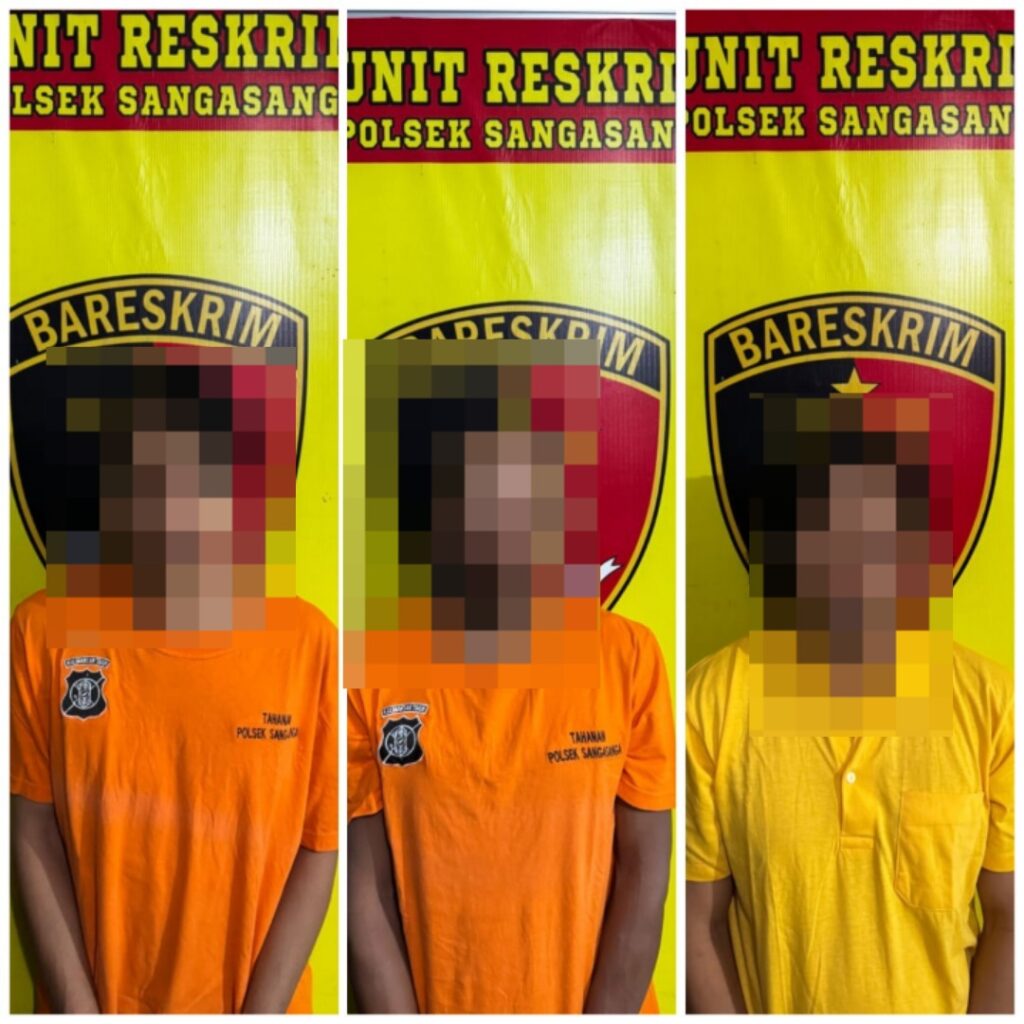 Polsek Sangasanga Bekuk Tiga Tersangka Pencurian Pipa Milik Pertamina di Area Industri 4