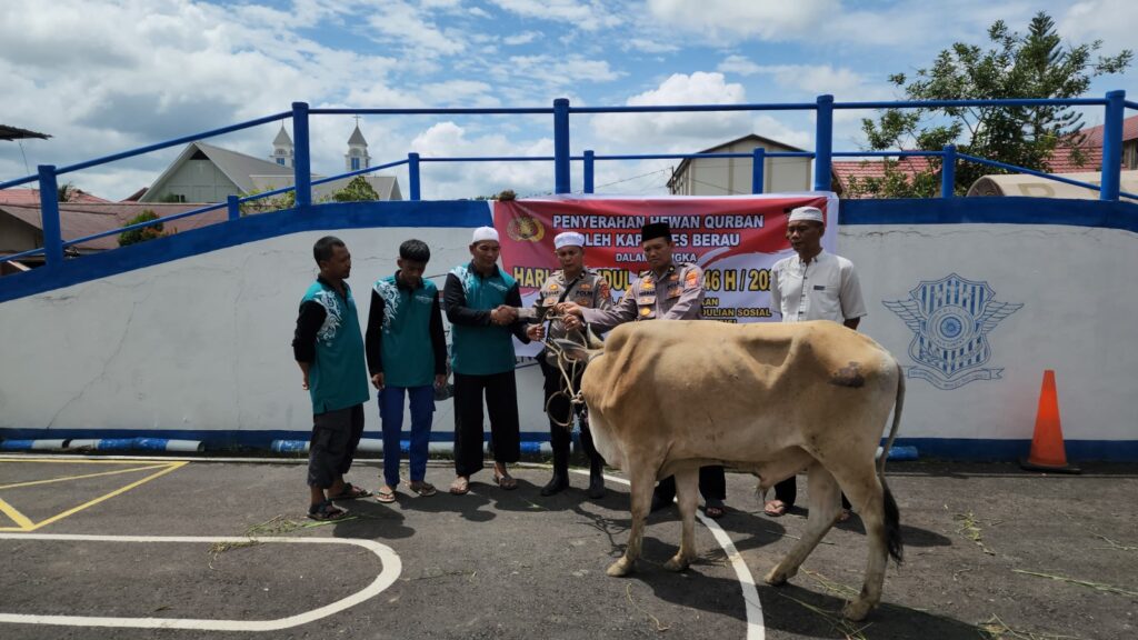 Idul Adha 1446 H, Polres Berau Bagikan 26 Hewan Kurban WhatsApp Image 2025 06 07 at 11.28.14