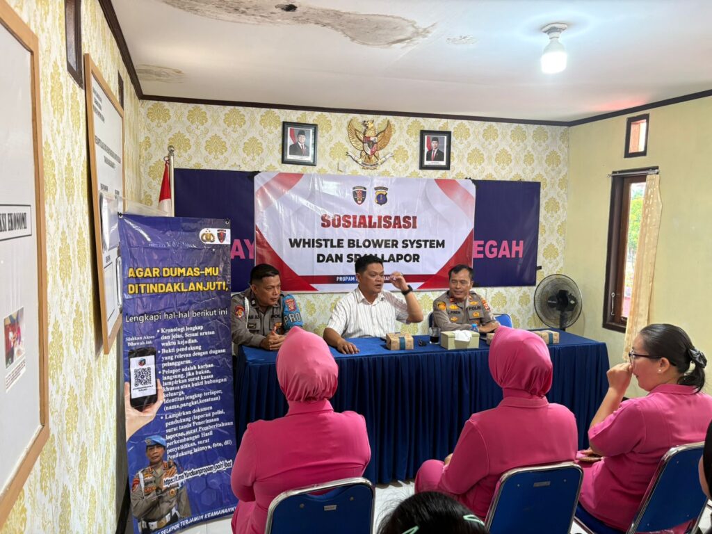 Polsek Segah Terima Sosialisasi Whistle Blower System dan SP4N-Lapor dari Bidpropam Polda Kaltim ber6