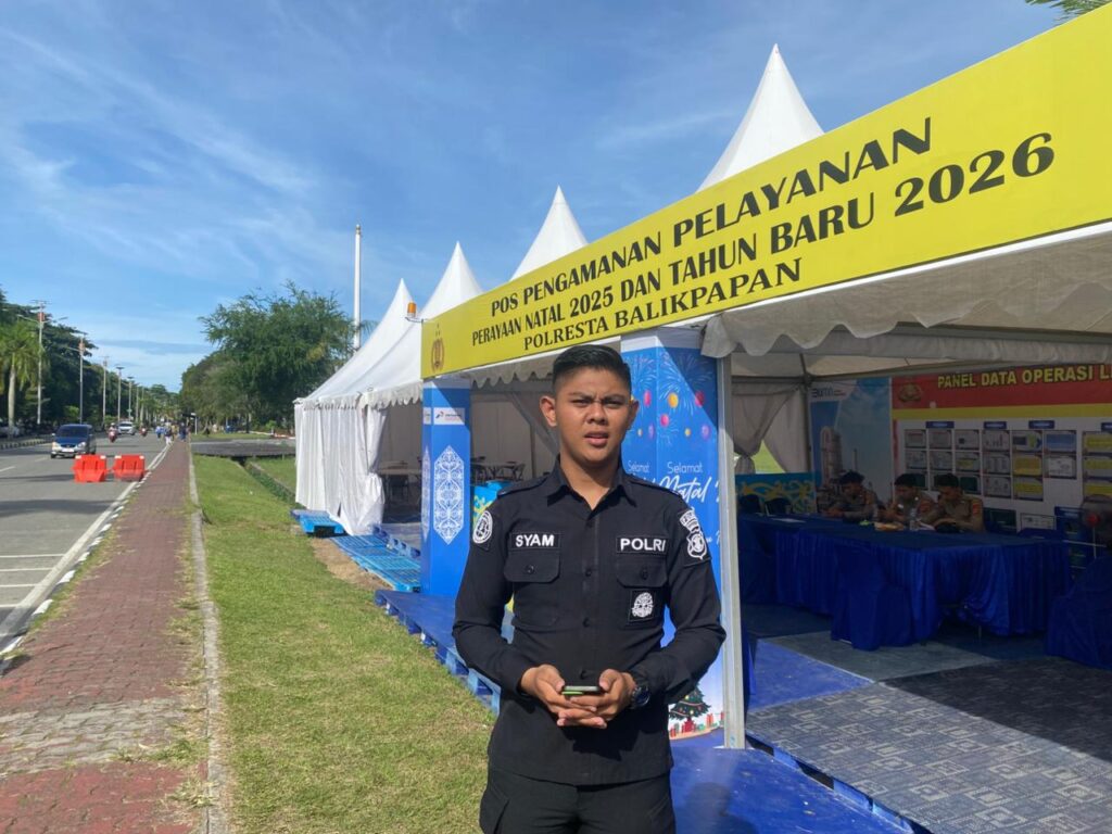 Satgas Humas Operasi Lilin Mahakam 2025 Laksanakan Live Report di Lapangan Merdeka Balikpapan WhatsApp Image 2025 12 28 at 12.26.50