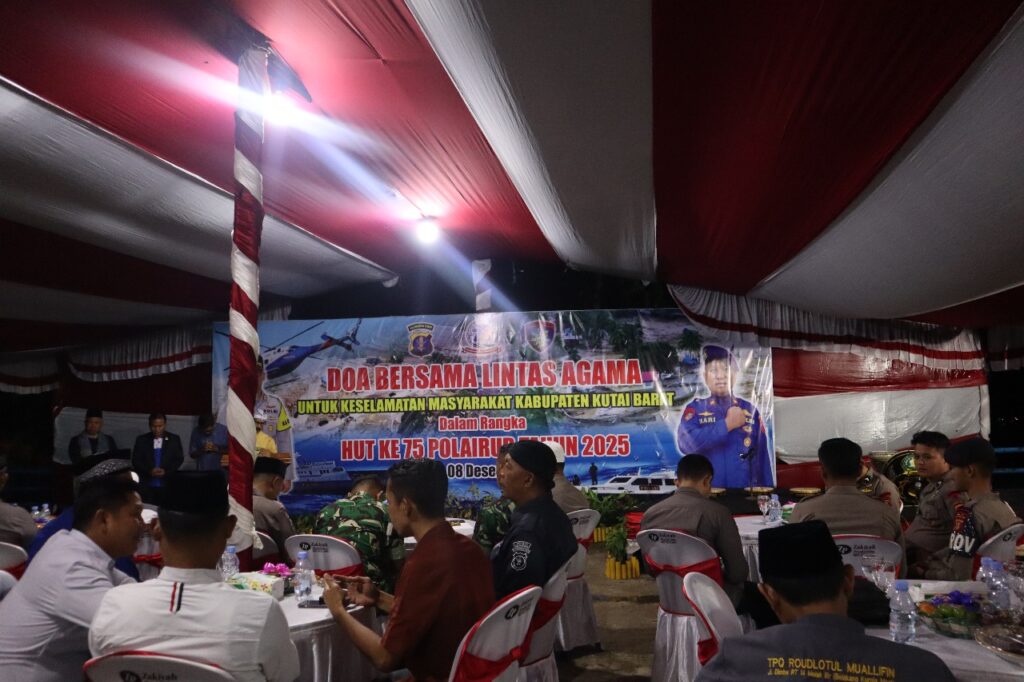 Polres Kutai Barat Gelar Doa Lintas Agama untuk HUT Polairud ke-75 dan Solidaritas Korban Bencana kubar