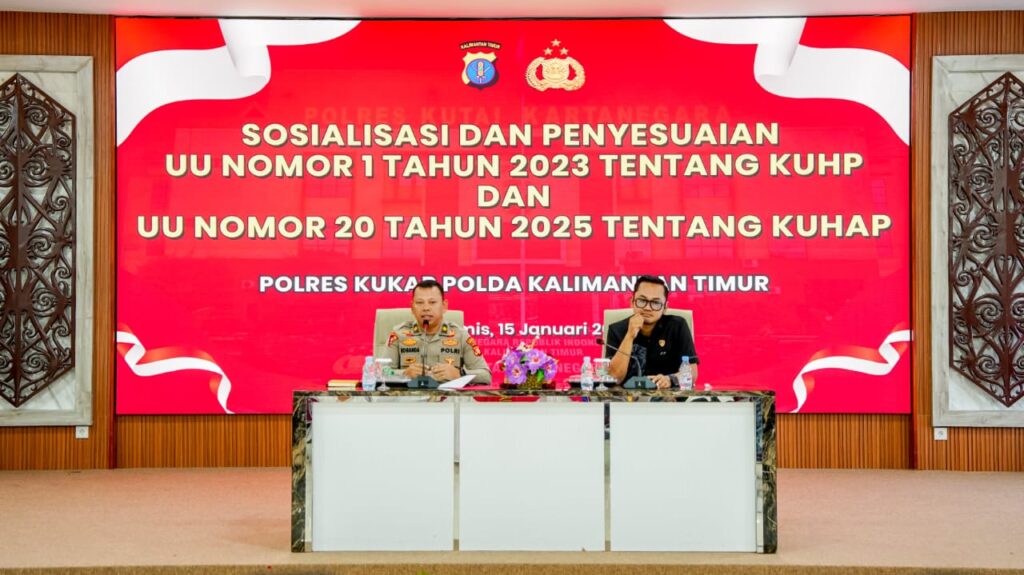 Polres Kukar Bekali Personel Tentang Pemahaman Regulasi Baru KUHP dan KUHAP kukar 2