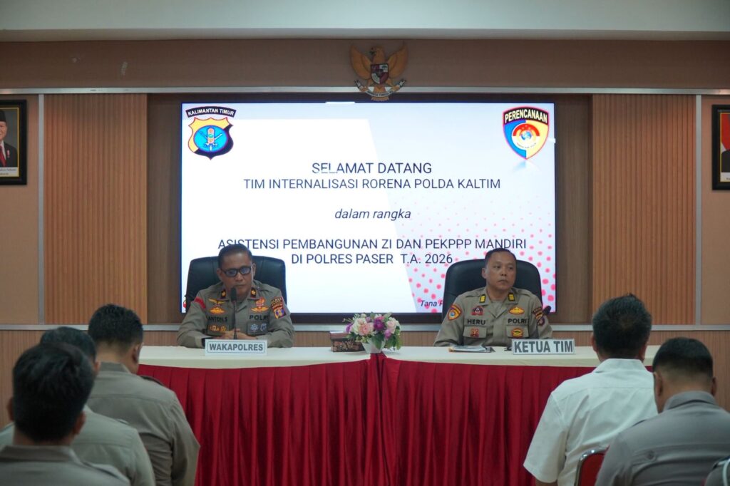 Perkuat Komitmen Bangun Zona Iintegritas Tahun 2026, Polres Paser Terima Asistensi Tim Biro Rena Polda Kaltim WhatsApp Image 2026 02 21 at 11.26.19