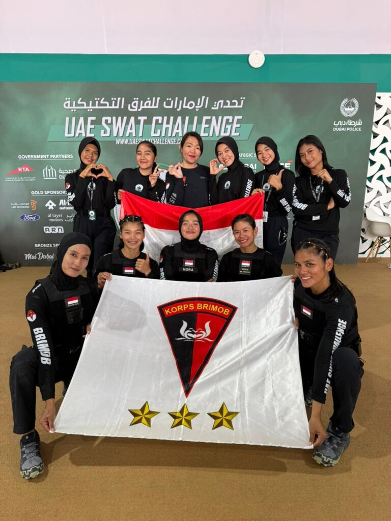Brimob Polri Kirim Pasukan Terbaik ke UAE SWAT Challenge 2026 di Dubai, Polwan Kaltim Turut Perkuat Kontingen Indonesia brimob 1