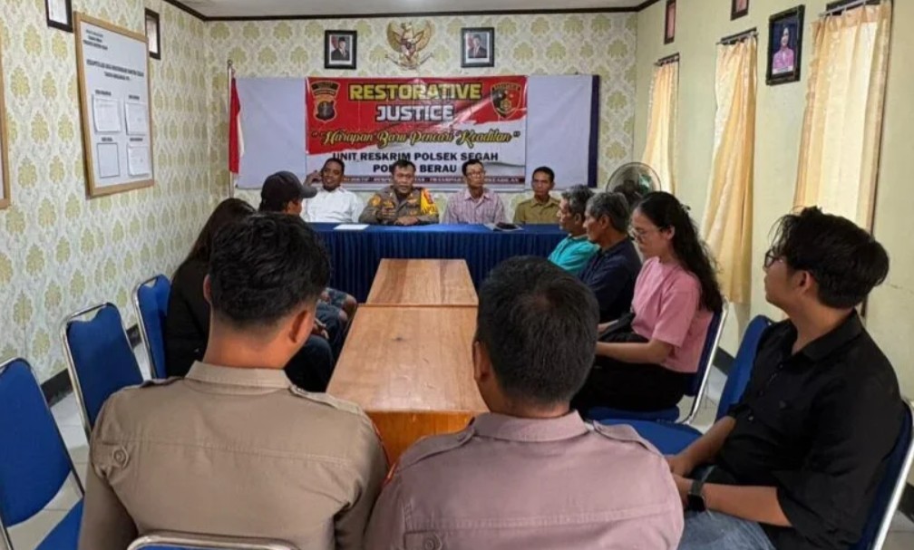 Polsek Segah Fasilitasi Restorative Justice, Kasus Penganiayaan Diselesaikan Secara Damai pinemmm