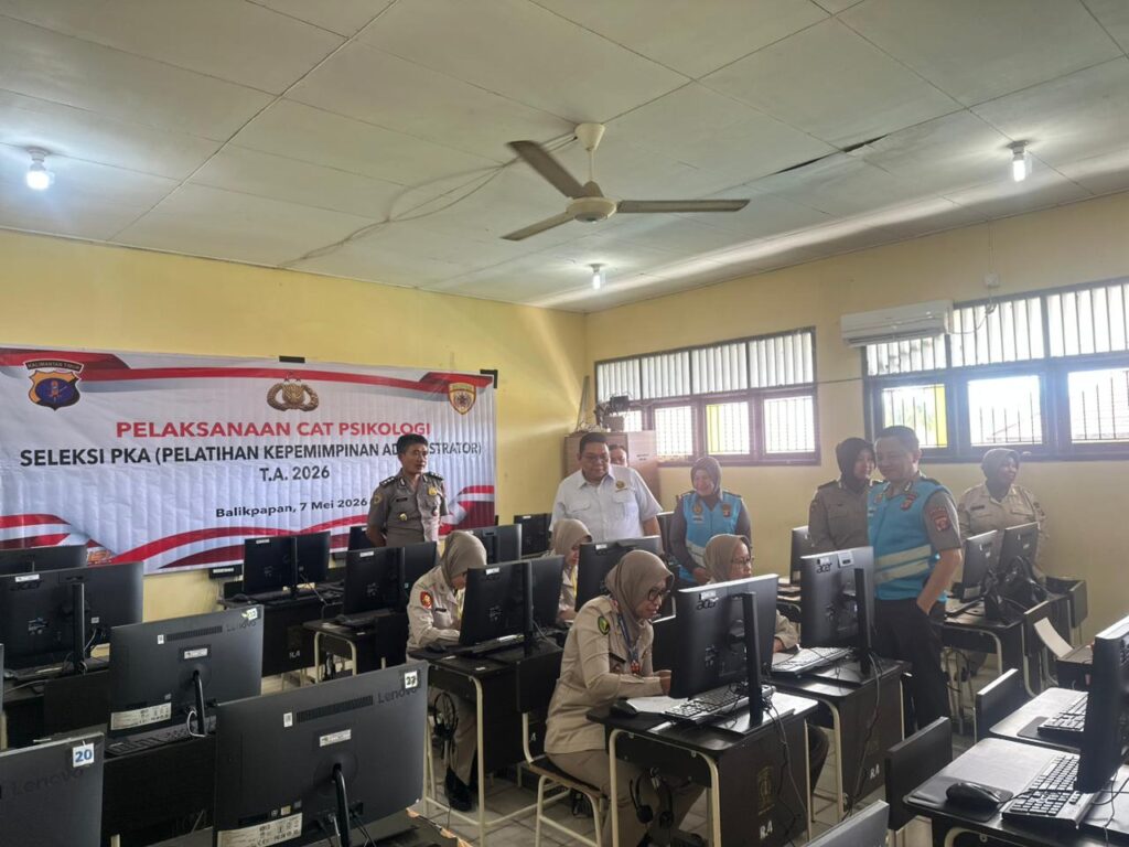 Memasuki Tahapan CAT Psikologi, Polda Kaltim Gelar Seleksi PKA TA.2026 Secara Transparan dan Akuntabel WhatsApp Image 2026 05 07 at 13.45.21