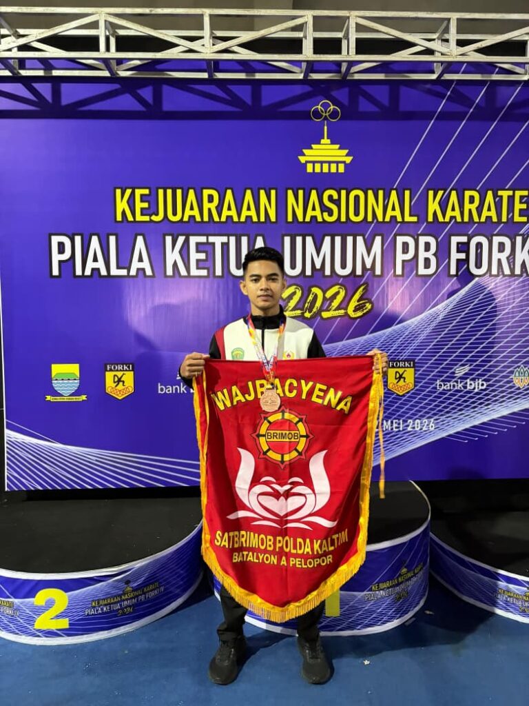 Bripda Syaiful Bahri Sumbang Medali Perunggu di Kejurnas Karate PB FORKI 2026, Harumkan Nama Brimob Kaltim WhatsApp Image 2026 05 11 at 23.31.50