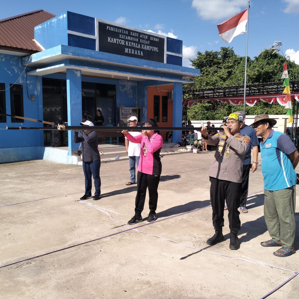 Lestarikan Budaya Lokal, Polsek Kelay Gelar Turnamen Menyumpit Meriahkan Hari Bhayangkara ke-80 berau 2