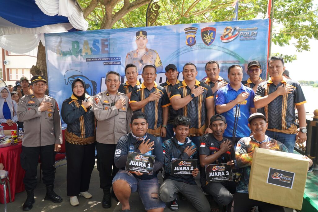 Ribuan Pemancing Ramaikan Lomba Mancing Hari Bhayangkara ke-80 Polres Paser di Siring Kandilo paser 3