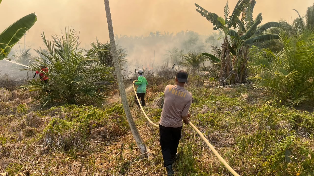 Polsek Muara Samu Bersama Damkar dan MPA Padamkan Karhutla di Desa Muser 1 WhatsApp Image 2026 10 03 at 12.01.49