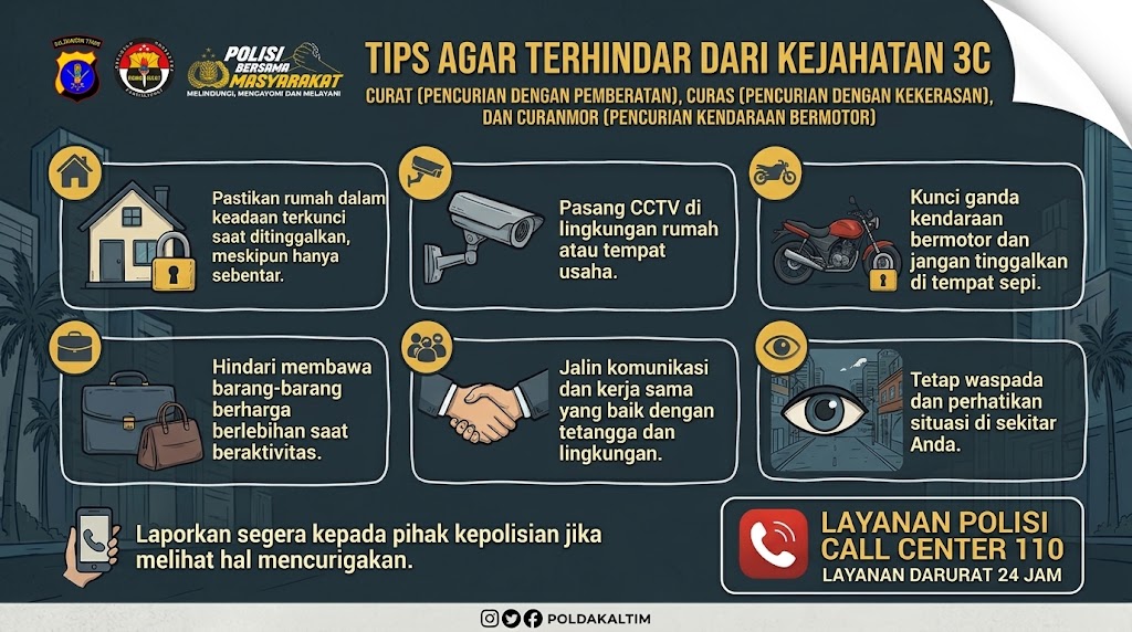Waspada Kejahatan 3C: Polda Kaltim Ajak Masyarakat Perkuat Keamanan Lingkungan asaww